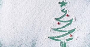 Weihnachtsbaum in Schnee